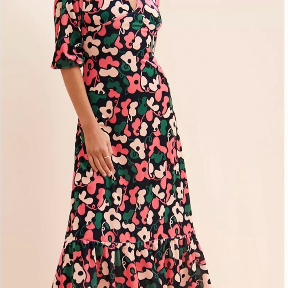Dazey LA Velvet Floral Midi Dress